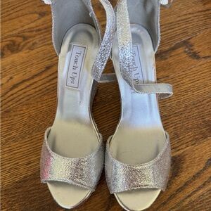 Touch Ups Silver Women's Sandals wedges
